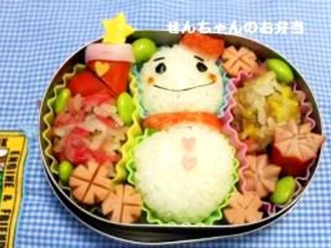 可愛い簡単！雪だるまのお弁当